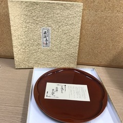 ☆値下げ☆ O2306-032 伝統工芸 飛弾春慶 梅型盆10号...