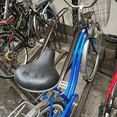 【ジャンク品】青色自転車（タイヤパンク）