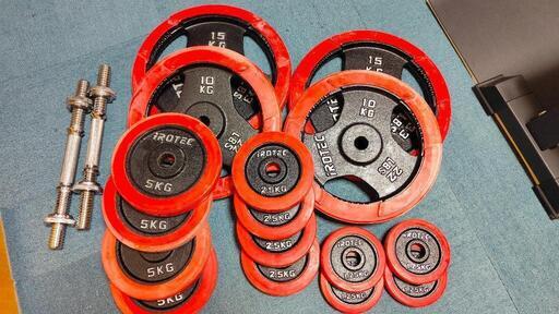 計85kg iROTEC ウエイトとダンベルシャフト