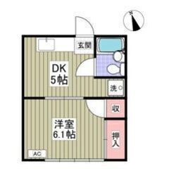 💖初期費用9万円💖東武小泉線「西小泉」駅徒歩8分🌟1DK🎵管理番号「197681」  - 邑楽郡