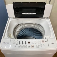 I314 ? Hisense 洗濯機 （4.5㎏） ⭐ 動作確認済 ⭐ クリーニング済