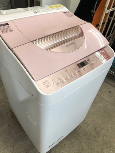 北九州市内配送無料　保証付き シャープ SHARP ES-TX750-P [たて型洗濯乾燥機(7kg) ピンク系]