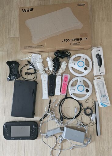 Wii U+ボード+コントローラー+ヌンチャク+リモコン+太鼓+Handle+CDs