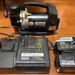 真空ポンプ TASCO 150MR 14.4Vバッテリー2個 充電器 