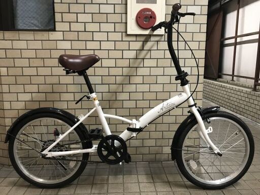 美品☆折り畳み自転車 20インチ AXTON Folding bike 200 ホワイト/白 2022年