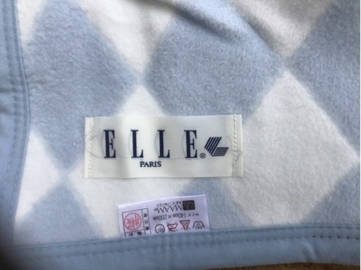 ELLE 淡いブルー＆ホワイト 毛布 www.inversionesczhn.com