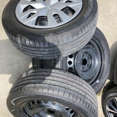 17インチ サマータイヤ トヨタ純正スチールホイール付き