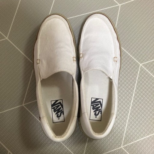 値下げ】vans バンズ メンズ スニーカー スリッポン V3722 ホワイト