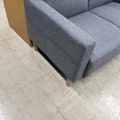 J2504 極美品！ 2人掛けソファ 両側面収納ポケット付 クリーニング済み