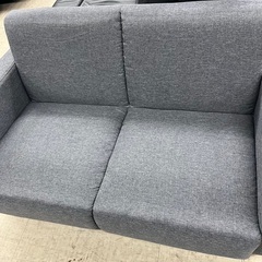 J2504 極美品！ 2人掛けソファ 両側面収納ポケット付 クリーニング済み