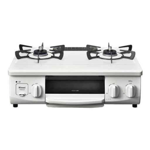 【美品】ガスコンロ リンナイ (Rinnai) HOWARO ホワロ 56cm 2口 ガステーブル 都市ガス 片面焼きグリル