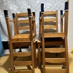 椅子4脚　IKEA 木　イス