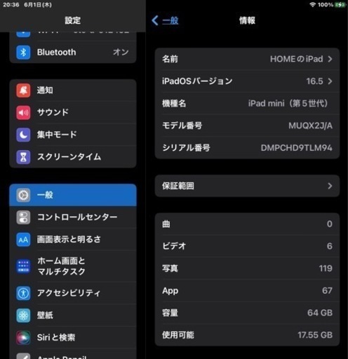 ipad mini(第5世代) 64GB WiFi シルバー 箱・付属品付 | dpcoman.om