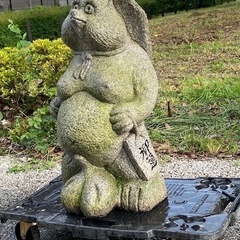 狸 たぬき タヌキ 置物 御影石石像石造石材石彫彫刻置物オブジェ