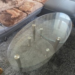 強化ガラス回転2段式テーブル