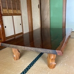 テーブル　黒檀