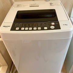 【6/8〜11引き取り限定】ハイセンス洗濯機5.5kg