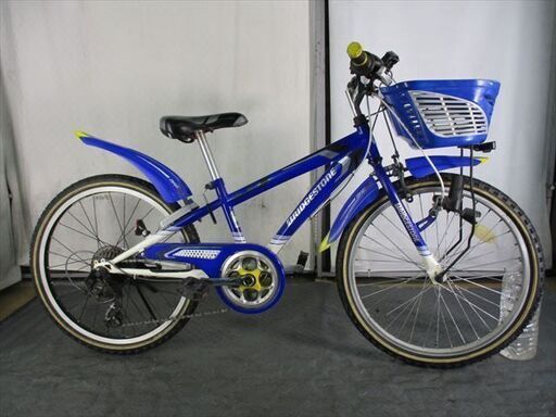C819★12000円★整備済み 中古子供自転車 【ブリヂストン　ＭＦＦ2.0　青　22インチ 】