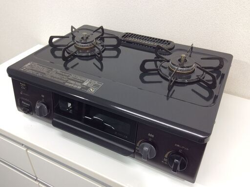 （6/4受渡済）JT7048【Paloma/パロマ ガスコンロ LPガス】美品 2021年製 IC-S37-R 家電 キッチン レンジ ガステーブル 右側強火 ホーロー