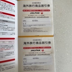 海外　国内旅行割引券！JAL