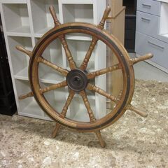 舵輪 アンティーク 骨董 舵 舵輪 船かじ 操縦ハンドル ビンテージ インテリア