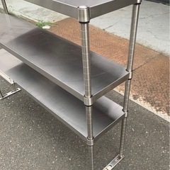 業務用 置き棚 3段 上棚 W1185×D285×H1000 キッチンラック 作業台 上置棚 上置き台 作業台棚 台下冷蔵庫置き棚 DIY ラック 厨房 大阪