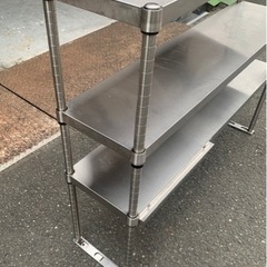 業務用 置き棚 3段 上棚 W1185×D285×H1000 キッチンラック 作業台 上置棚 上置き台 作業台棚 台下冷蔵庫置き棚 DIY ラック 厨房 大阪