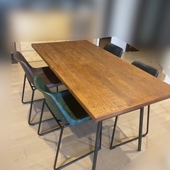 【秋桜】②チェア1:クラッシュゲート　ダイニングテーブル＆チェア4脚セット 秋桜】②チェア1:クラッシュゲート ダイニングテーブル＆チェア4