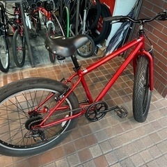 26インチ　ファットバイク　6speed　レッド