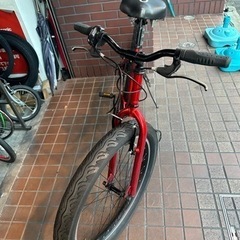 26インチ　ファットバイク　6speed　レッド