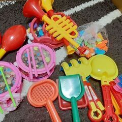 子供楽器と砂場遊びセット