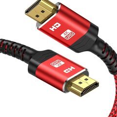 ★【新品】4K HDMI ケーブル 1.5m 赤 レッド ハイス...