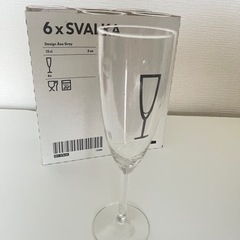 IKEAシャンパングラス6本セット