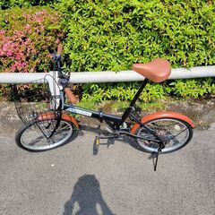 ☆ジモティ割あり☆ 折り畳み自転車 20インチ オレンジ クリーニング