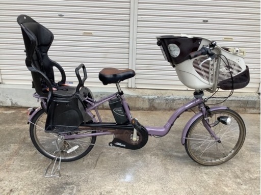 77パナソニック新機種電動アシスト自転車gyutto mini20インチパープル