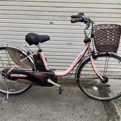 88 パナソニック新機種電動アシスト自転車viviDX26インチピンクボディー