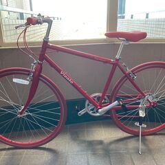真っ赤なこだわりのクロスバイク（出品6月半ばまで）