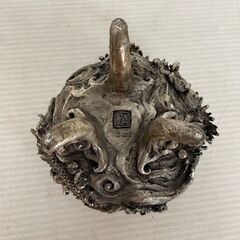 内島市平 青鳳作 銀製 シルバー 三足香炉 銀900刻印 香
