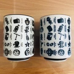 ドラえもん どでか湯のみ2個セット（ひみつ道具・青／茶）