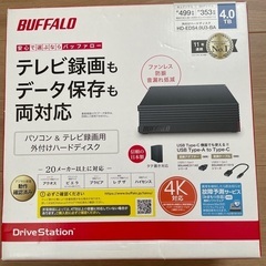 BUFFALO   外付けハードディスク　　4TB