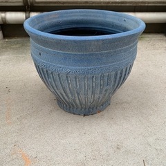 テラコッタ　植木鉢　ブルー　