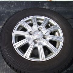 スタッドレスタイヤ・ホイール　ブリヂストン　ブリザックVRX　155/70/13　バモス