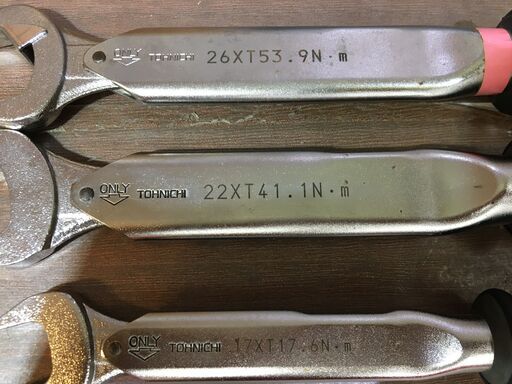 東日 トルクレンチ3本セット 中古品 17XT17.6N/22XT41.1N/26XT53.9N
