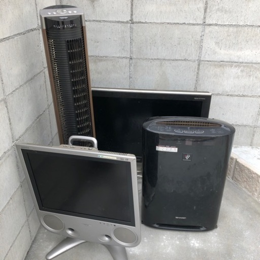 テレビ２台 空気清浄機(加湿器) 縦型扇風機 全てジャンク