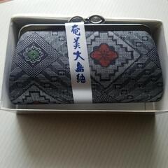 奄美大島紬  がま口財布