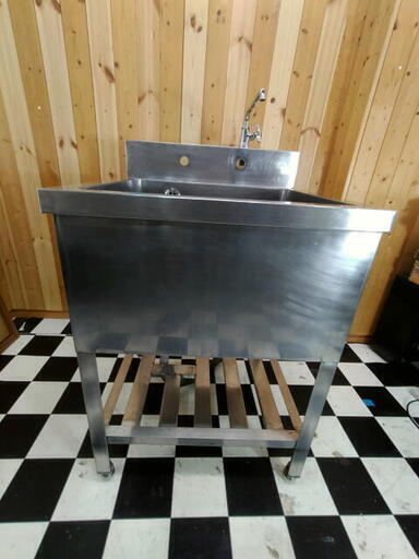 蛇口付き!! ステンレスシンク 600×600×920 アジャスター高さ調節可能