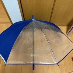 傘　キッズ　55cm 青色　