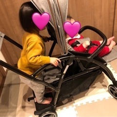 決まりました】2人乗りベビーカー ＆ ベビーカーシート セット♡