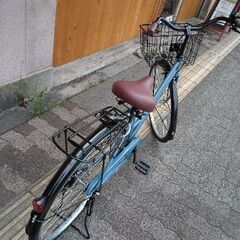 26吋 ファッションタウンサイクル シングル/ブルーXブラック