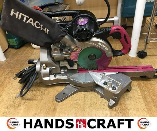 日立　C6RSHC　スライドマルノコ　中古品　レーザーライト不能　100V　165ｍｍ　木工用　超硬マルノコ　【ハンズクラフト宜野湾店】